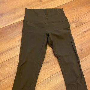 Olive Green Align 21” Crop Lululemon Leggings